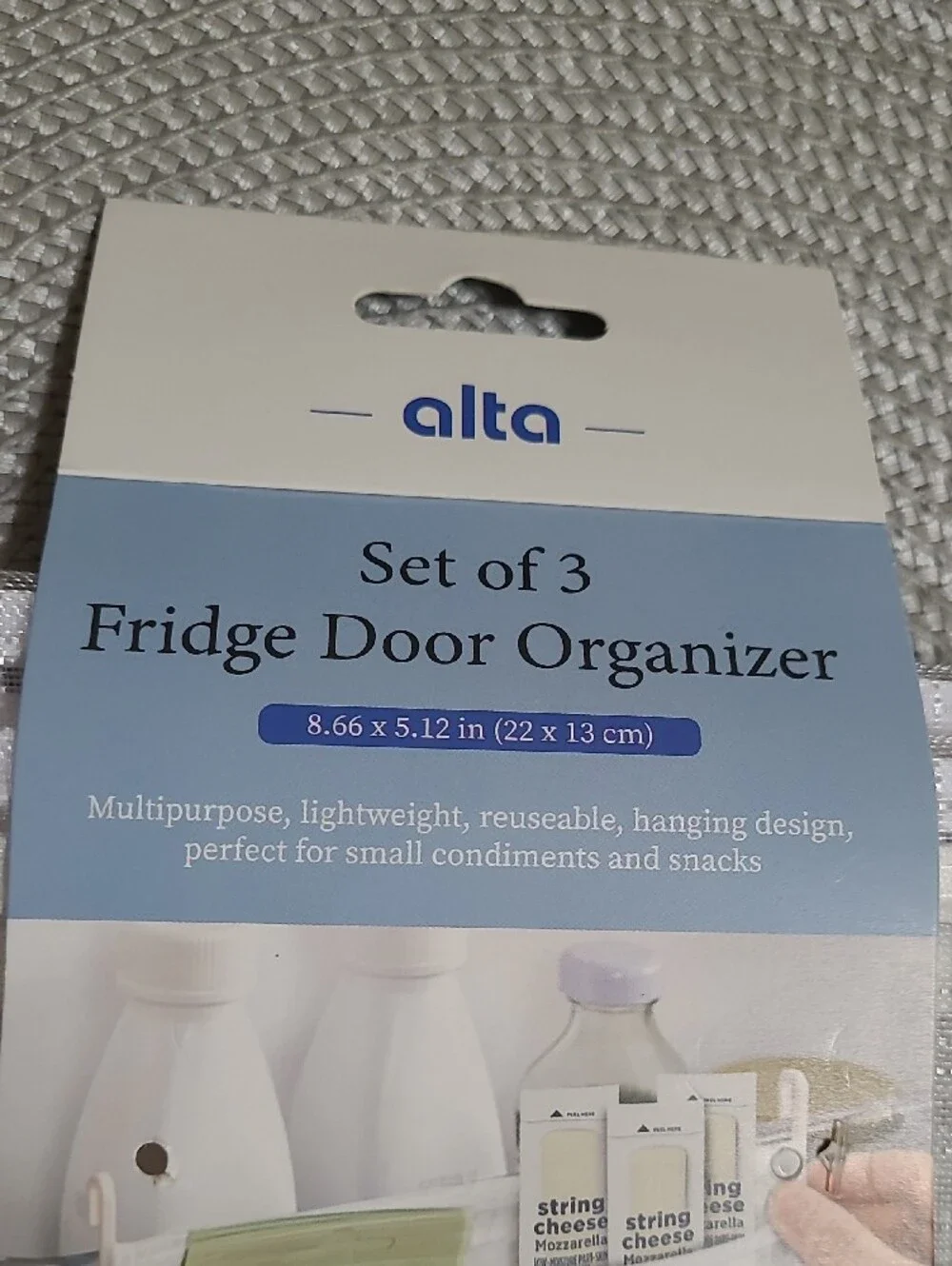 White Fridge Door Organizer Set